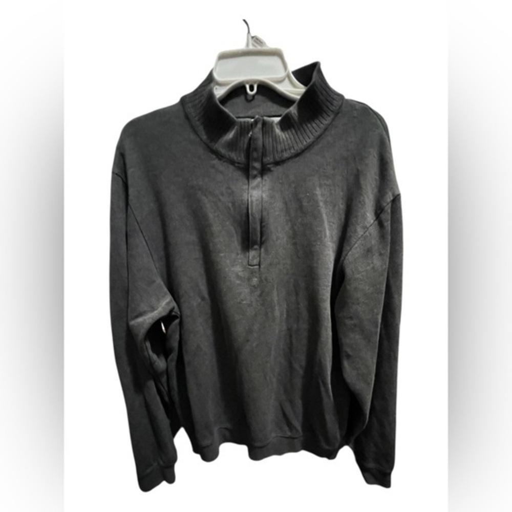Cutter & Buck Men's Charcoal Zip-Up Sweater